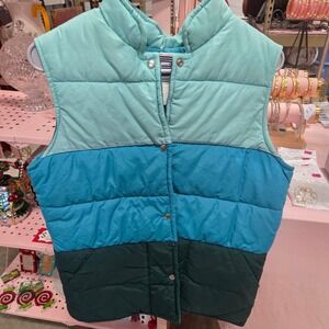 Vintage Profile Sports Corp Puffer Vest Color Block Sleeveless Jacket